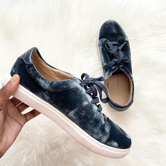 Banana Republic Shoes - Banana Republic Blue Velvet Sneakers